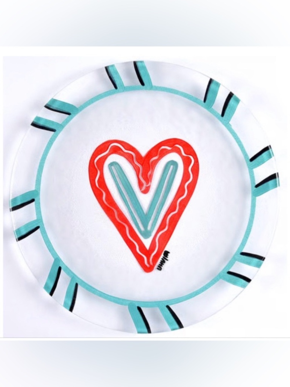 “KOSTA BODA BY ORREFORS” 13 INCH HEART PLATE